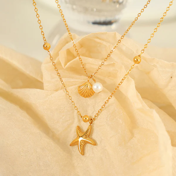 Anti Tarnish Stainless Steel Star Themed Necklace