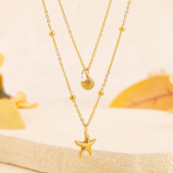 Anti Tarnish Stainless Steel Star Themed Necklace